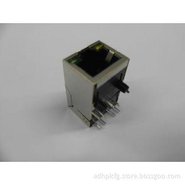 1INCH Tap Up Single port RJ45 shielded Connector with leds